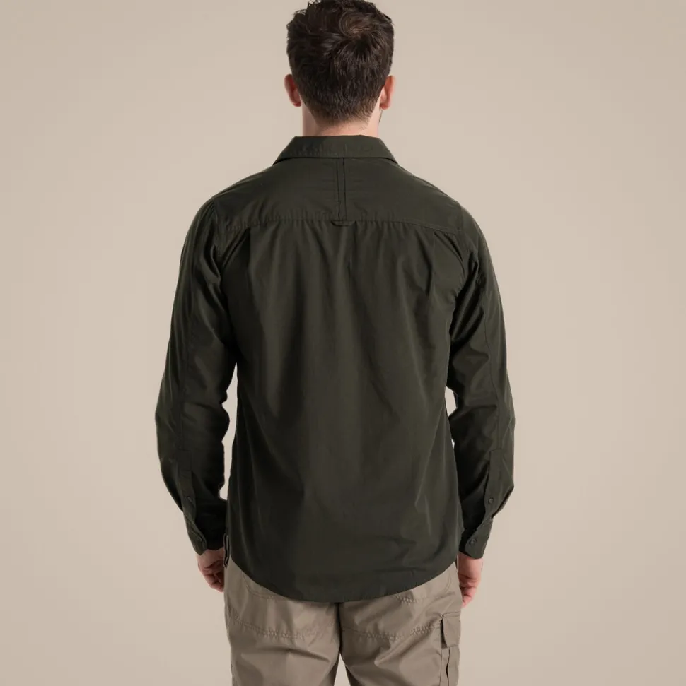 Expert Mens Kiwi Long Sleeved Shirt | Dark Cedar Green