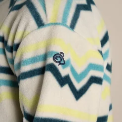 Kid's Bachas Half Zip Fleece | Key Lime Print