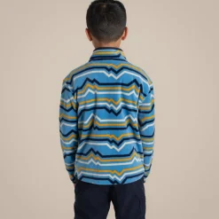 Kid's Bachas Half Zip Fleece | Bright Sky Print