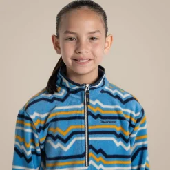 Kid's Bachas Half Zip Fleece | Bright Sky Print