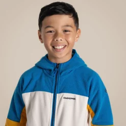 Kid's Bindloe Hooded Fleece Jacket | Howlite Blue / Warbler Yellow
