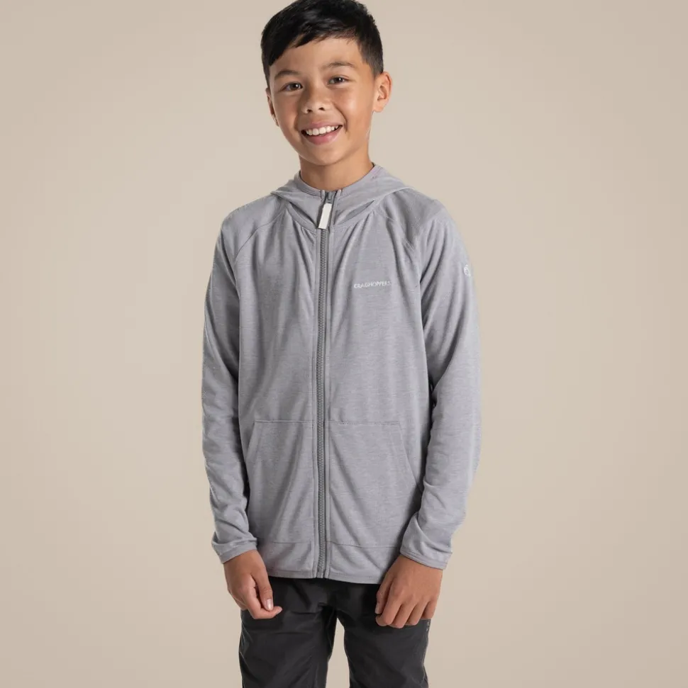 Kids' Nosilife Frey Hooded Jacket | Soft Grey Marl