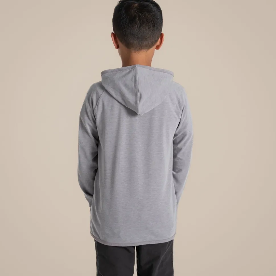 Kids' Nosilife Frey Hooded Jacket | Soft Grey Marl