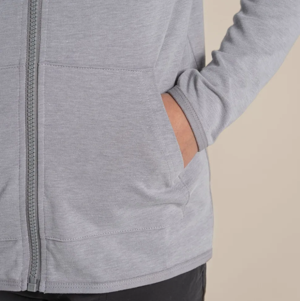 Kids' Nosilife Frey Hooded Jacket | Soft Grey Marl