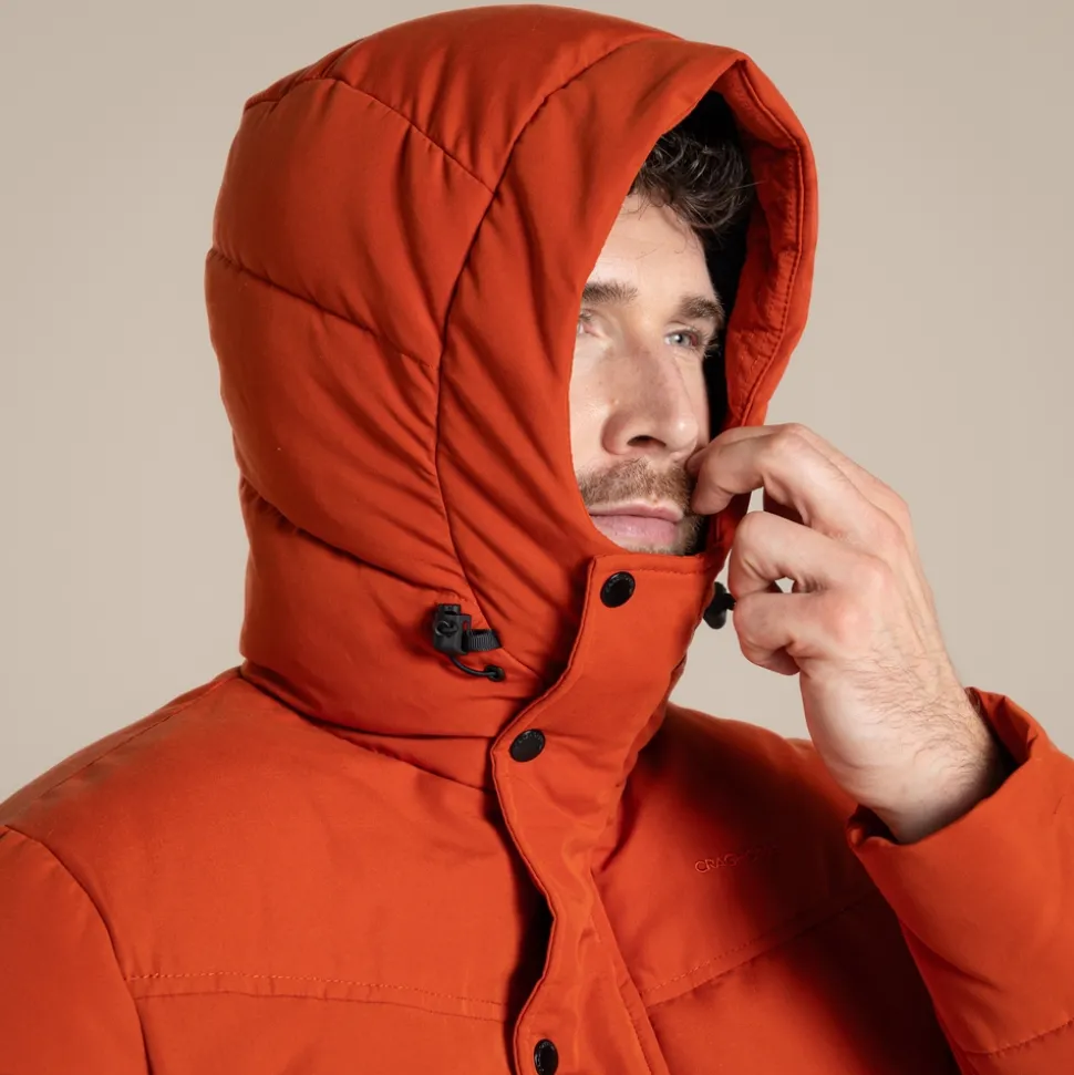Men's Aaron Downlike Hooded Jacket | Carnelian Orange