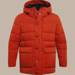 Men's Aaron Downlike Hooded Jacket | Carnelian Orange