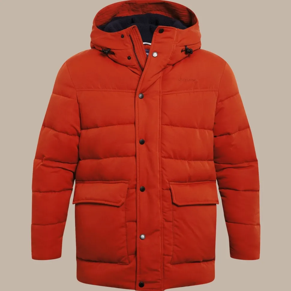 Men's Aaron Downlike Hooded Jacket | Carnelian Orange