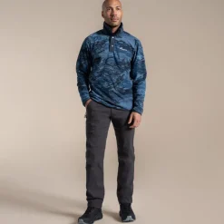 Men's Dewlish II Overhead Fleece | Poseidon Blue Print