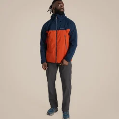 Men's Diggory Stretch Waterproof Jacket | Blue Navy / Carnelian Orange
