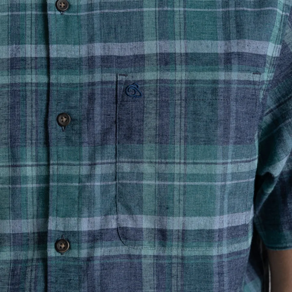 Men's Hila Short Sleeved Shirt | Stormy Sky Check