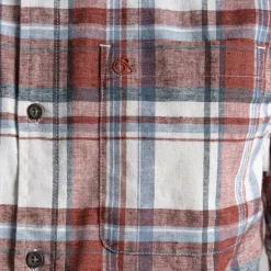 Men's Hila Short Sleeved Shirt | Sienna Red Check