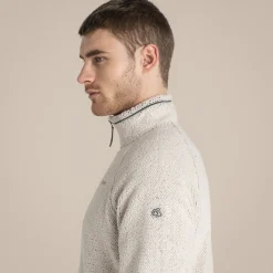 Men's Karlton Half Zip Fleece | Ecru