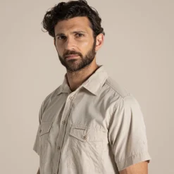 Men's Kiwi Short Sleeved Shirt | Oatmeal