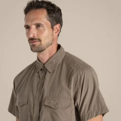 Men's Kiwi Short Sleeved Shirt | Pebble
