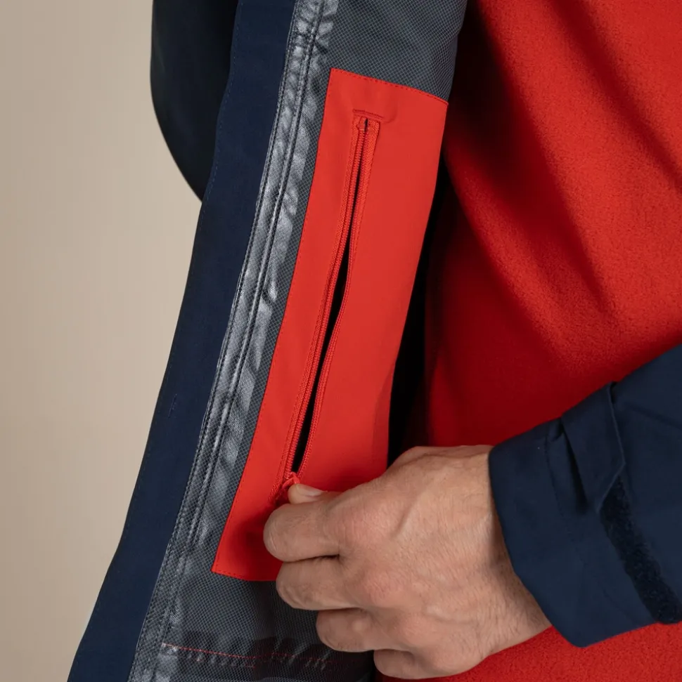 Men's Maris 2.5L Stretch Waterproof Jacket | Blue Navy / Pimento Red