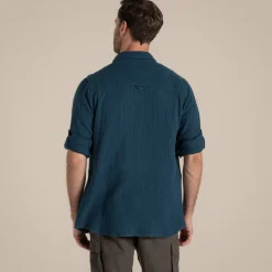 Men's Moro Long Sleeved Shirt | Blue Stone