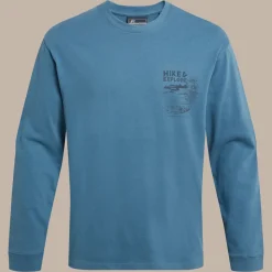 Men's National Trust Limestone Long Sleeved Top | Brisk Blue