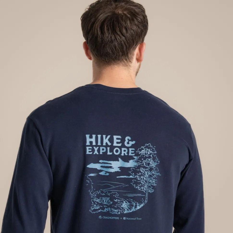 Men's National Trust Limestone Long Sleeved Top | Blue Navy