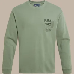 Men's National Trust Limestone Long Sleeved Top | Laurel Green
