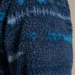 Men's National Trust Rawthey Half Zip Fleece | Blue Navy Print