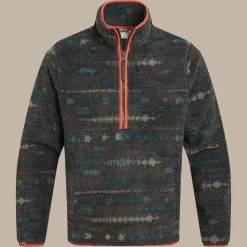 Men's National Trust Rawthey Half Zip Fleece | Woodland Green Print