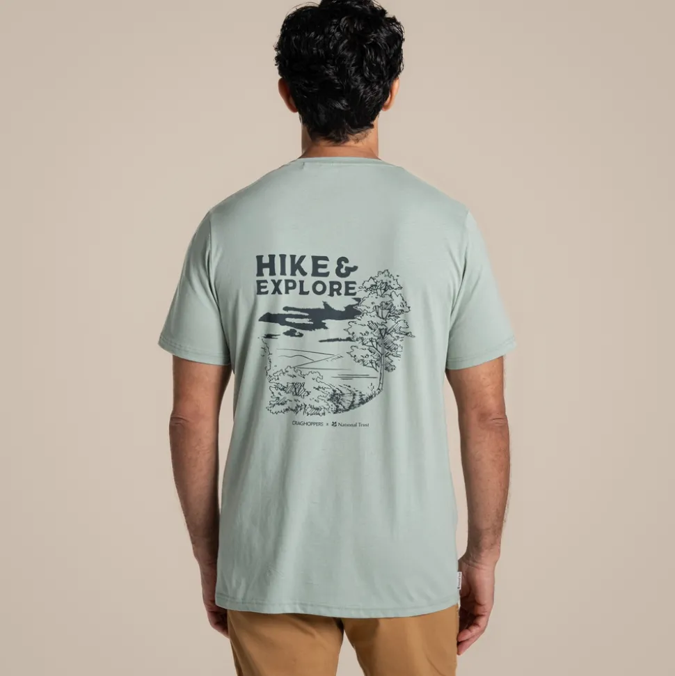 Men's National Trust Sabden Short Sleeved T-Shirt | Soft Sage