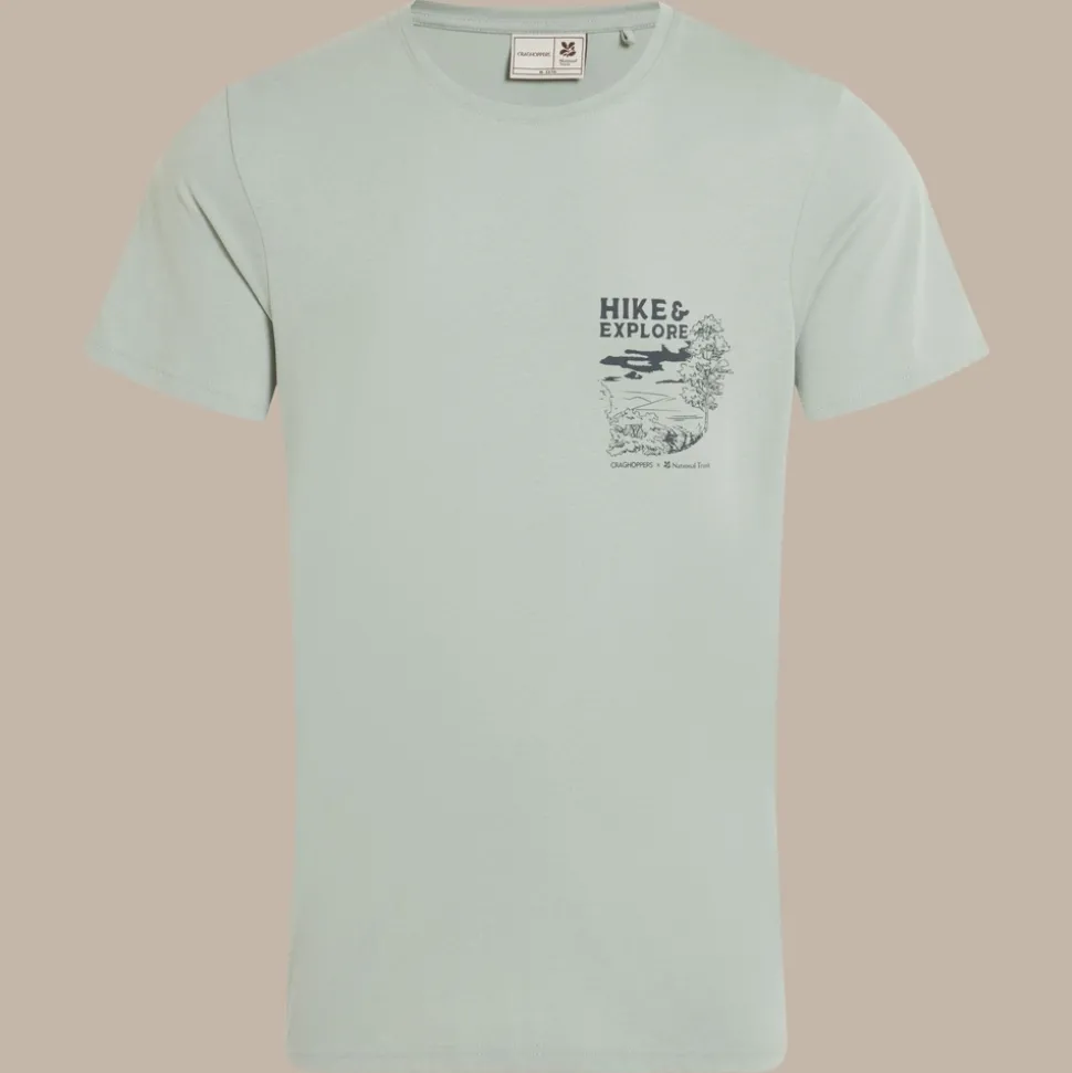 Men's National Trust Sabden Short Sleeved T-Shirt | Soft Sage