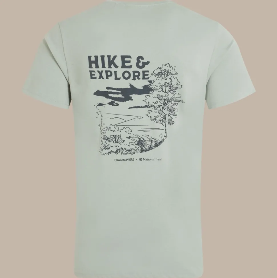 Men's National Trust Sabden Short Sleeved T-Shirt | Soft Sage