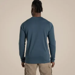 Men's Nosilife Abel Long Sleeved T-Shirt | Blue Stone