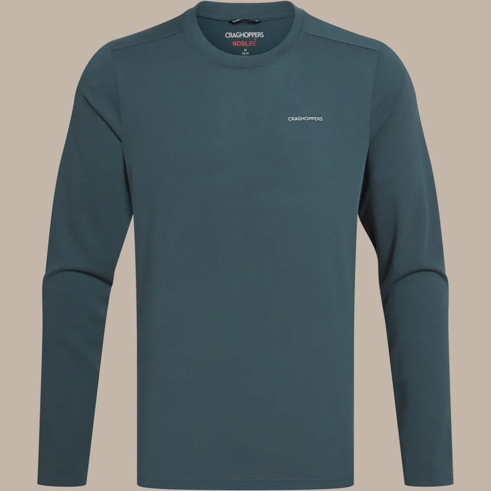 Men's Nosilife Abel Long Sleeved T-Shirt | Blue Stone