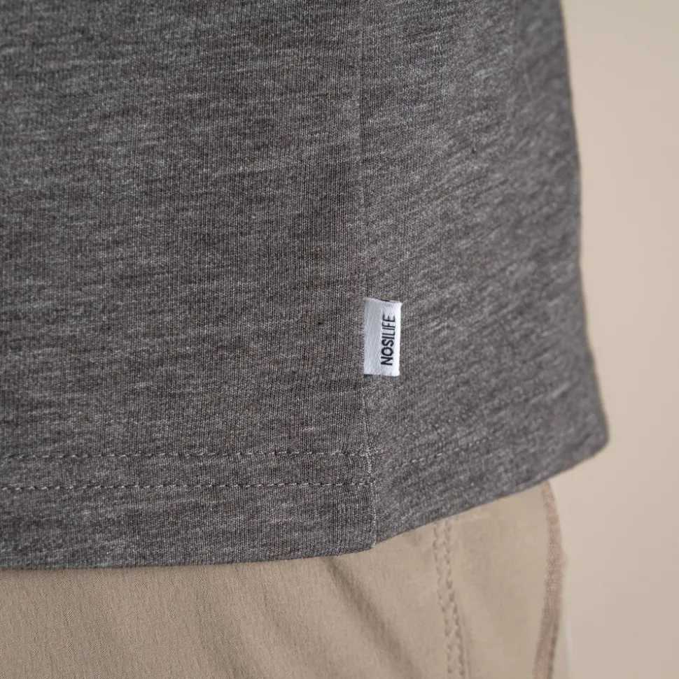Men's Nosilife Abel Long Sleeved T-Shirt | Black Pepper Marl