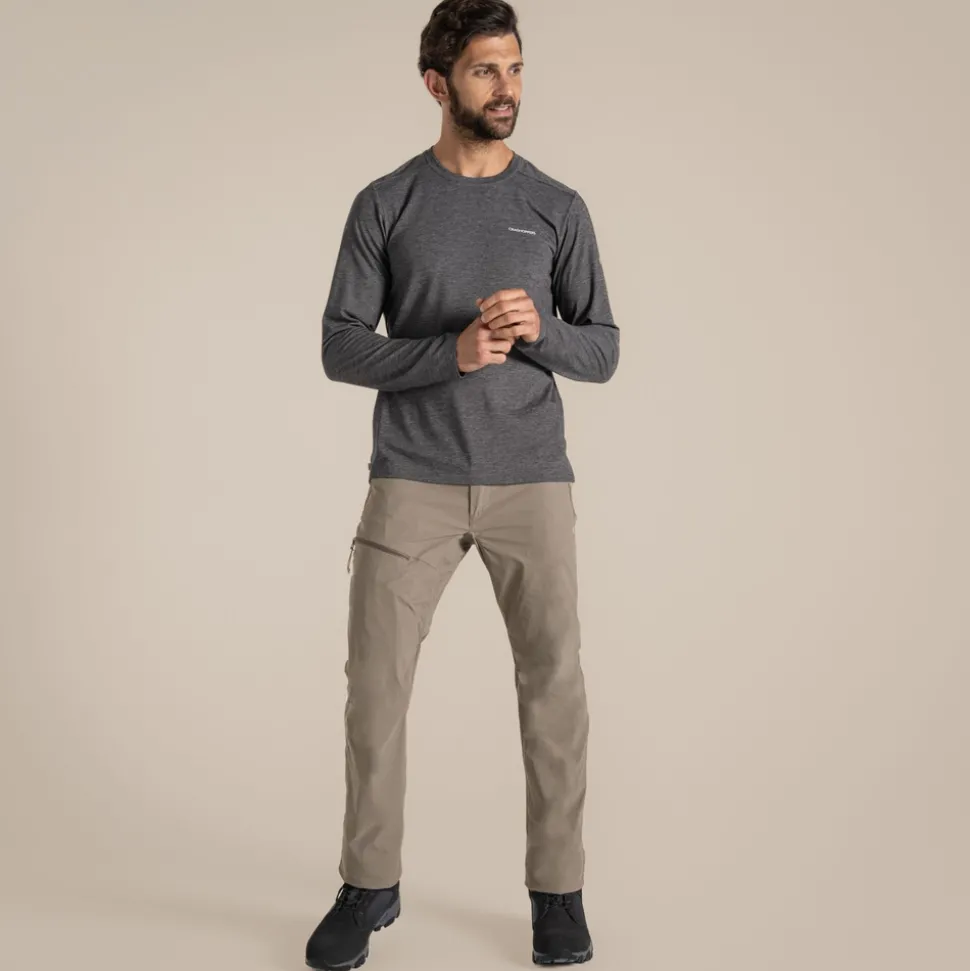Men's Nosilife Abel Long Sleeved T-Shirt | Black Pepper Marl