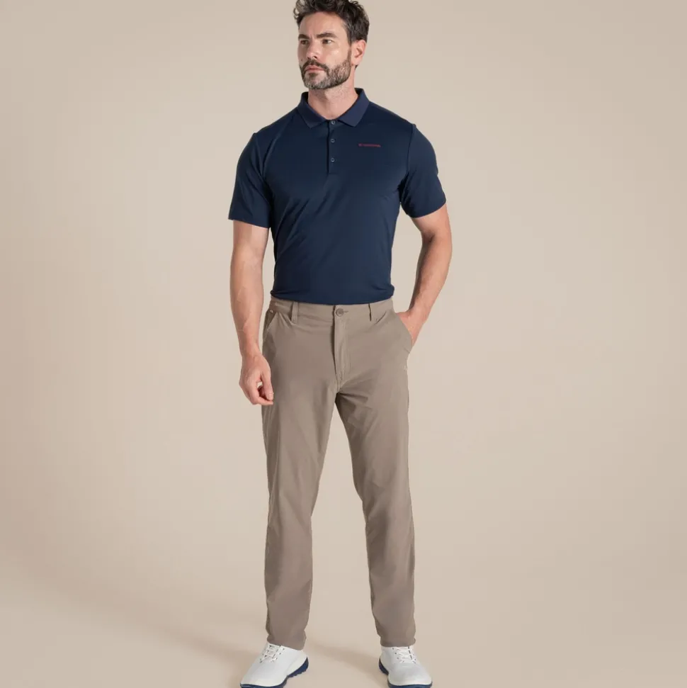 Men's NosiLife Bramshaw Golf Short Sleeved Polo Top | Blue Navy