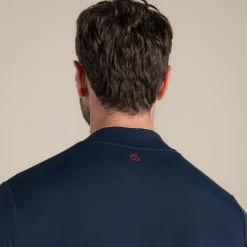 Men's NosiLife Golf Long Sleeved Mock Neck Top | Blue Navy