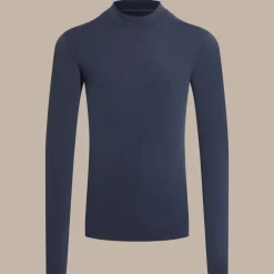 Men's NosiLife Golf Long Sleeved Mock Neck Top | Blue Navy
