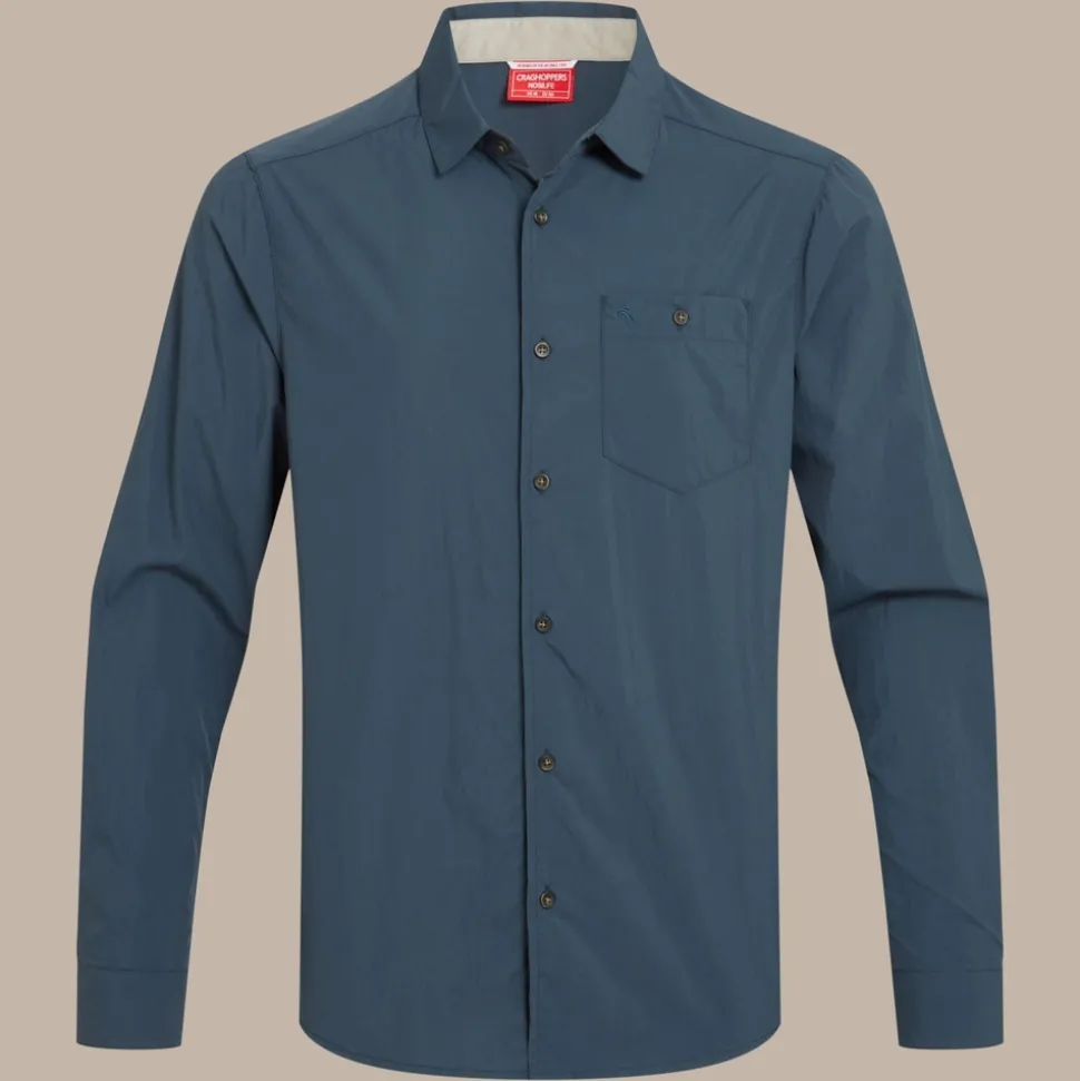 Men's NosiLife Nuoro Long Sleeved Shirt II | Blue Stone