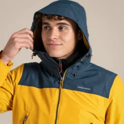 Men's Vanth Waterproof Jacket | Warbler Yellow / Blue Stone