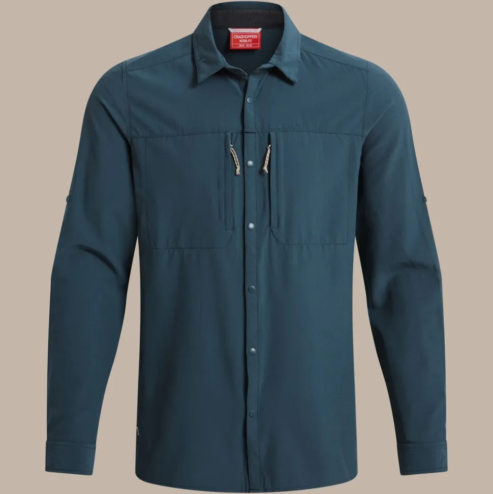NosiLife Pro Long Sleeved Shirt V | Blue Stone