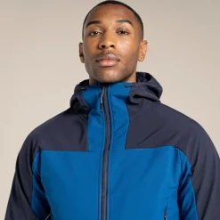 Unisex Expert Active Hooded Softshell Jacket | Poseidon Blue / Dark Navy