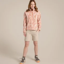 Women's Annjela Half Zip Fleece | Clay Print