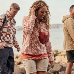 Women's Annjela Half Zip Fleece | Clay Print