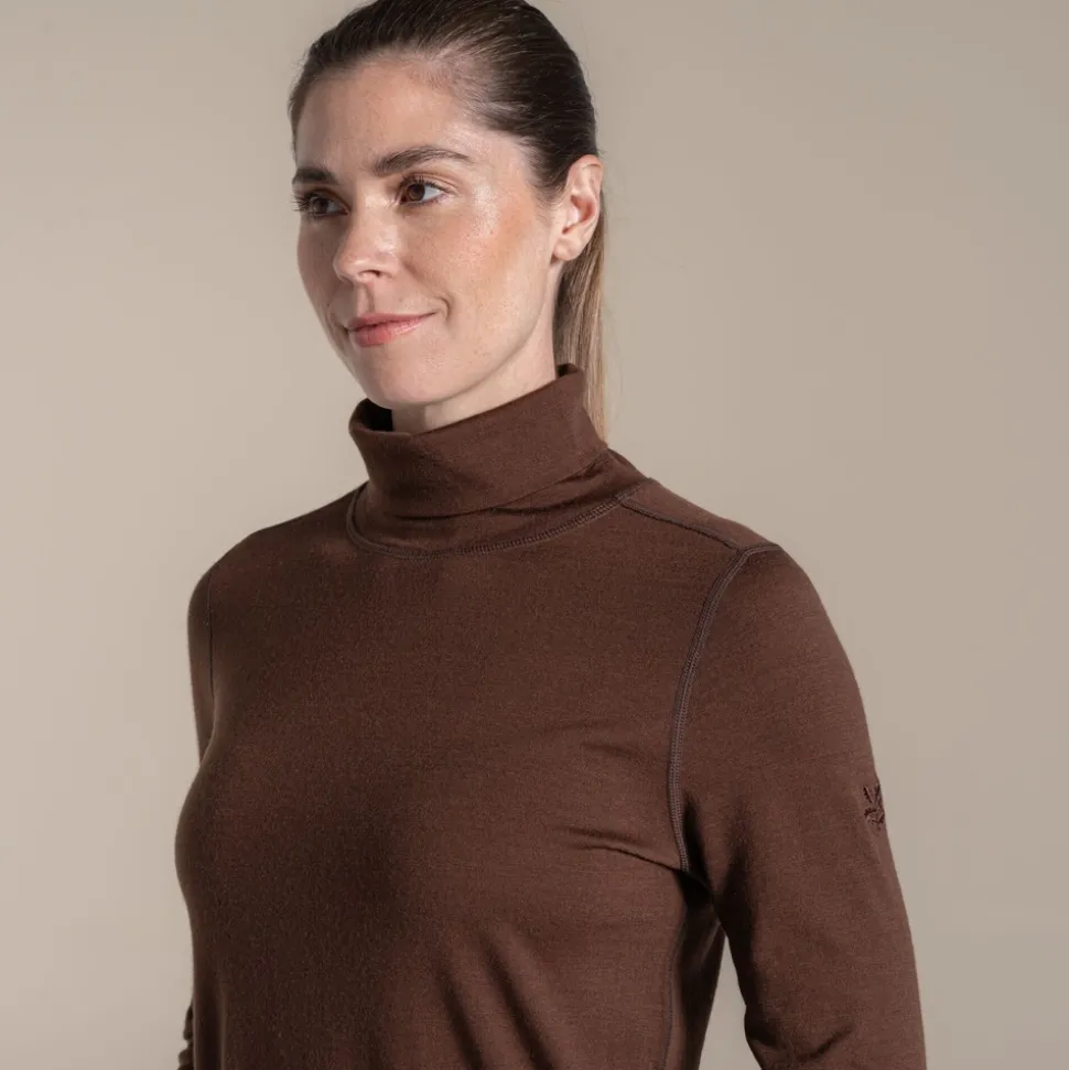 Women's Charadrion Merino Long Sleeved Top | Dark Truffle