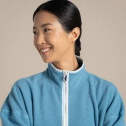Women's CO2 Renu Half Zip Fleece | Light Denim
