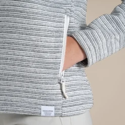 Women's Daisy Half Zip Fleece | Storm Grey Stripe