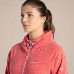 Women's Esk Hooded Half Zip Fleece | Coral Reef