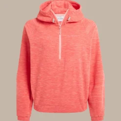 Women's Esk Hooded Half Zip Fleece | Coral Reef