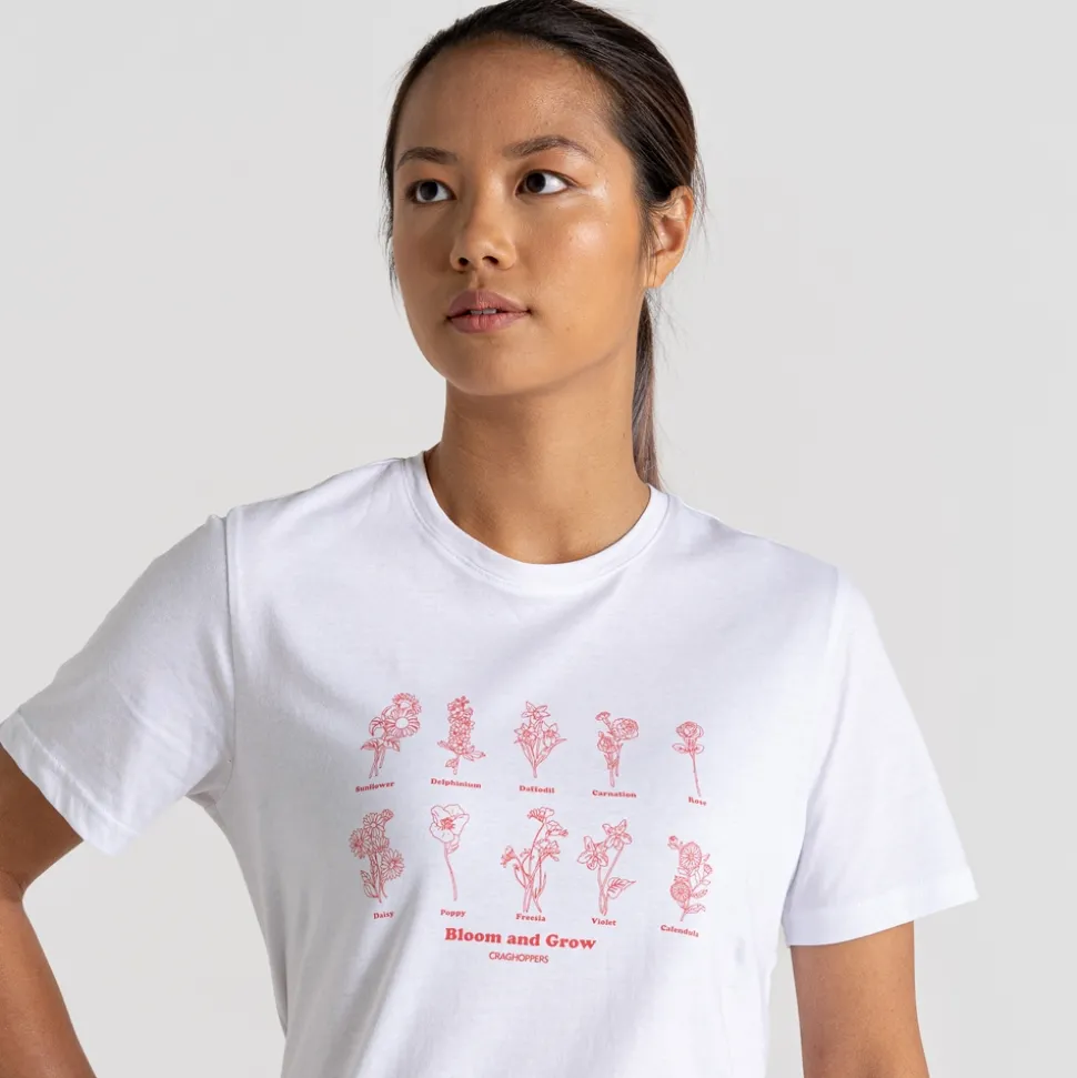 Women's Malibo Short Sleeved T-Shirt | Optic White Bloom