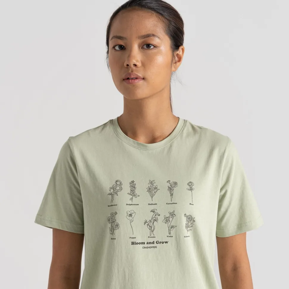 Women's Malibo Short Sleeved T-Shirt | Bud Green Bloom