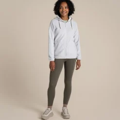 Women's Mari Full Zip Hooded Fleece | Light Grey Marl