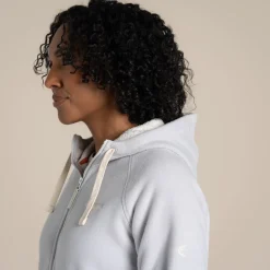 Women's Mari Full Zip Hooded Fleece | Light Grey Marl